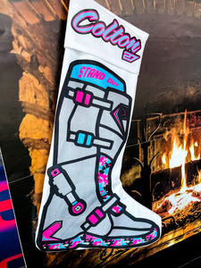 Pink/Blue Camo Motocross Boot Stockings