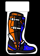 Load image into Gallery viewer, Orange Blue Motocross Boot Stockings
